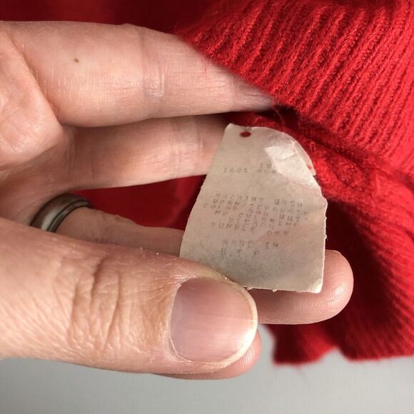 Designers Originals Womens‎ Size Large 40 Sweater Cherry Red Mock Neck 1/4 Zip - Picture 8 of 14